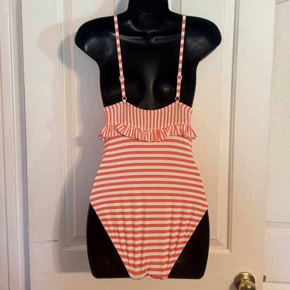 “J. CREW” Striped Ruffle Bathing Suit - Picture 11 of 16